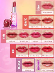 SHEGLAM Mirror Kiss High-Shine Lipstick Silky Jelly Texture Hydrated&Smooth Lip Gloss-It Takes Guts - Product Image
