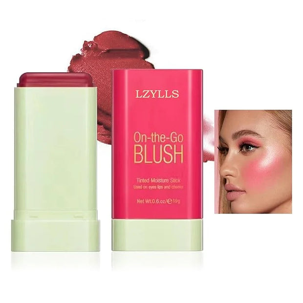 Cream Blush Stick,Waterproof Multi Makeup Cream Stick,Lightweight,Long-lasting,Easy To Use,2 in 2 Multi Blush for Cheeks &...
