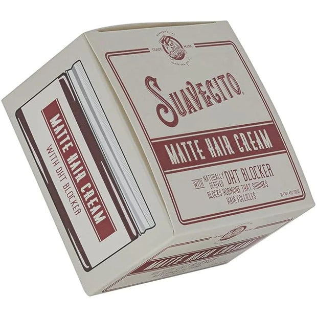 Suavecito Pomade Matte Hair Cream With DHT Blocker For Hair Regrowth - Low Shine Light Hold For Styling Thinning Hair To L...