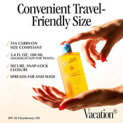 Vacation Chardonnay Oil SPF 30 + Air Freshener Bundle, Vegan Suntan Oil with Broad Spectrum SPF, Oxybenzone + Octinoxate F...