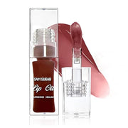 Sulily Glow Lip Oil,Pink Nourishing Tinted Lip Gloss,Plumping No-Sticky for Transparent High-shine Finish,Accumulate Jojob...