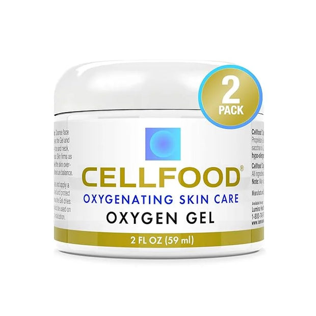 Cellfood Oxygen Gel - 2 oz, 2 Pack - Tightening and Firming Face Moisturizer - Aloe Vera, Lavender Blossom Extract, Glycer...