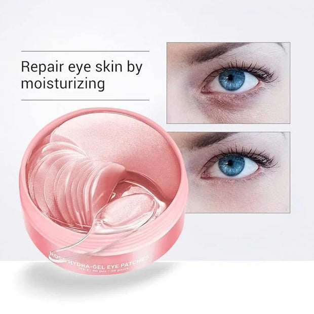 AKARY Eye Patches Rose Hydra-Gel Eye Mask Sheet Lady Skin Care Pad Remove Fine Lines Smooth Repair the Eyes Skin, Under Ey...