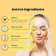 Under Eye Patches – Korean Skincare Face Masks for Puffy Eyes & Dark Circles, 24K Gold Caffeine & Hyaluronic Eye Mask Patc...