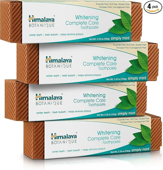 Himalaya Botanique Whitening Complete Care Toothpaste, Teeth Whitening, Fights Plaque, Fluoride Free, No Artificial Flavor...