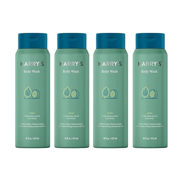 Harry's Men's Body Wash - Shiso - 16 Fluid Ounce, Pack of 4 (Packaging May Vary) - Product Image
