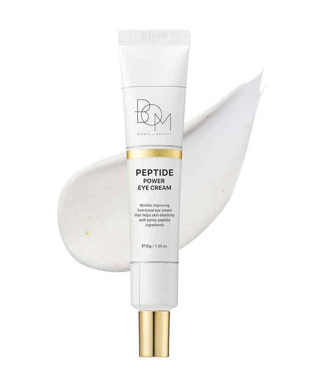 bom COSMETICS Peptide Power Eye Cream 1.05 Fl Oz, Penta-Peptide and 99% Pure Gold Lightweight Eye Cream for Skin Collagen ...