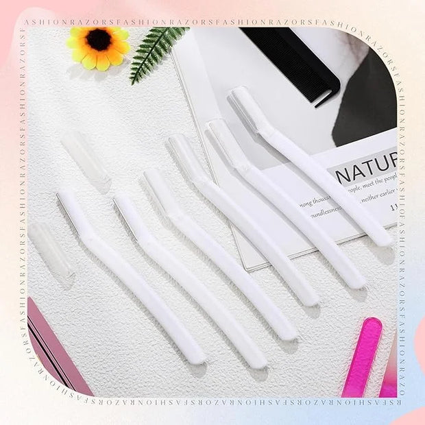 Lasnten 6Pcs Dermaplane Razor Eyebrow Facial Razor for Women Men Single Blade Multipurpose Eyebrow Trimmer Skin Hair Remov...
