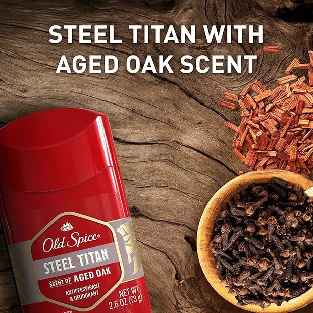 Old Spice Antiperspirant Deodorant for Men, 24/7 Sweat & Odor Protection, 24/7 Lasting Freshness, Invisible Solid, Steel T...