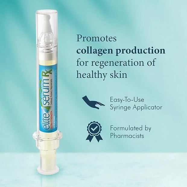 Elite Serum Rx - Anti Aging Under Eye Serum for Dark Circles and Puffiness with 7 Patented Peptides - Extra Strength Eye L...
