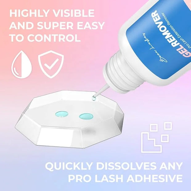 100 Pairs Under Eye Pads & Eyelash Extension Remover Gel | Lint Free Hydrogel Eye Patches for Lash Extensions & Lift | Eff...