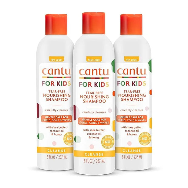 Cantu Care for Kids Tear-free Nourishing Shampoo with Shea Butter, 8 fl oz (Pack of 3) - Product Image