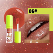 8 Colors Lip Oil Lip Glaze, Hydrating Lip Glow Oil Big Brush Head Shiny Moisturizing Lip Gloss, Long Lasting Non-sticky Fr...