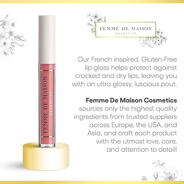 Cosmetics, Lustre Lip Gloss, Moisturizing, Long Lasting with Squalane & Vitamin E, 100% Gluten, Paraben & Phthalate-Free, ...