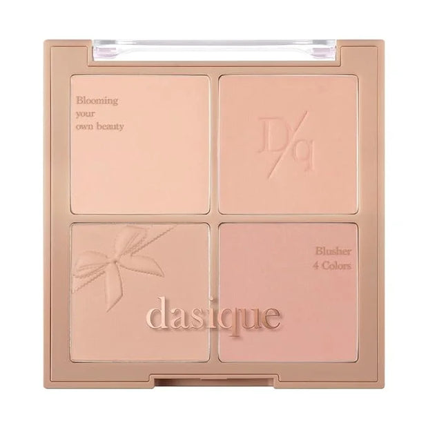 Dasique Blending Mood Cheek #10 Muted Nuts | 4 Blendable Shades in Lighteight Smooth Powder | Vegan | Korean Makeup | Blus...