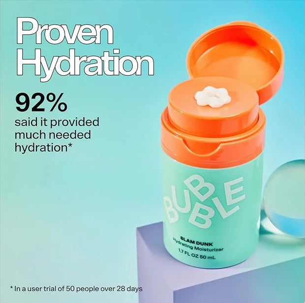 Bubble Skincare Slam Dunk Bundle - Hydrating Face Cream for Dry Skin Made with Vitamin E + Aloe Vera Juice for a Glowing C...