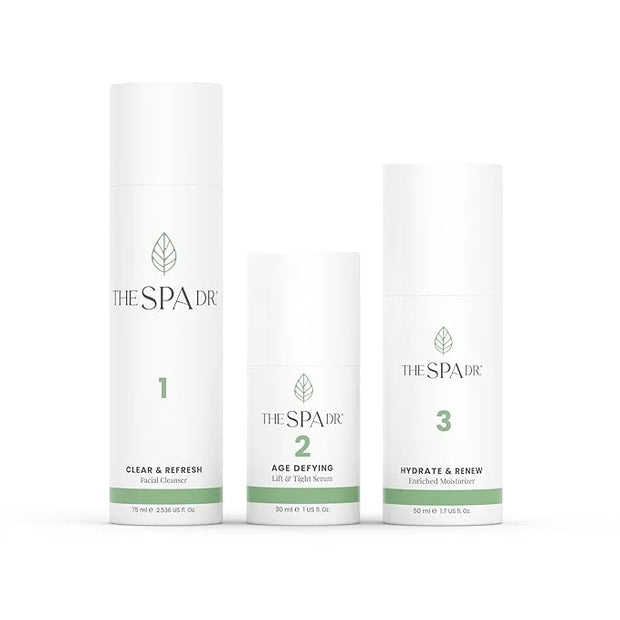 The Spa Dr. 3-Step Age-Defying Skincare System - Antiaging SkinCare Set for Women - Anti Aging Skin Care Sets for Women - ...