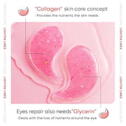 60pcs/30pairs Rose Hyaluronic Acid Eye Masks,For Moisturizing Eye Patches, Firming Eye Skin, Smoothing Fine Lines, Starry ...