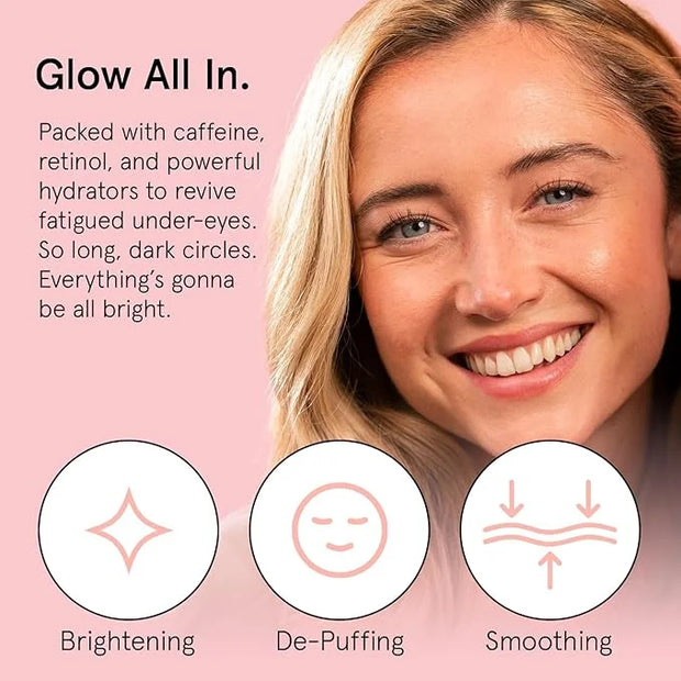 grace & stella Retinol & Caffeine Under Eye Cream Anti Aging - Travel Essentials - Hydrating Cream with Niacinamide, Pepti...