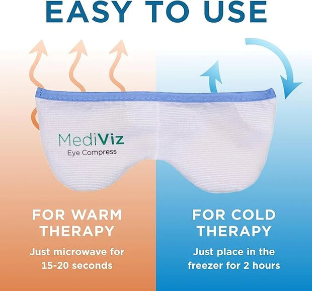 Warm Compress Eye Mask - Moist Heat Compress for Irritated Eyes and Eyelid Lumps and Bumps - Product Image