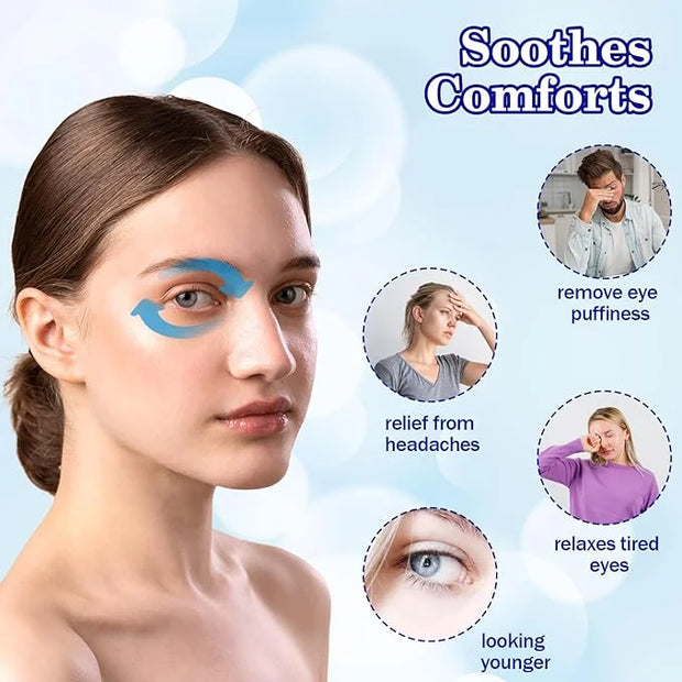 2 Pcs Cooling Eye Mask Sleeping Eyes Cooling Pads Cold Hot Gel Bead Mask Reusable Eye Ice Pack with Plush Backing Silky Ge...