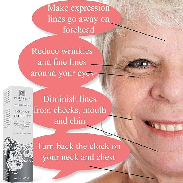Instant Face Lift Cream Combo - Collagen Support, Revitalize Skin, Reduce The Appearance of Eye Bags and Fine Lines with H...