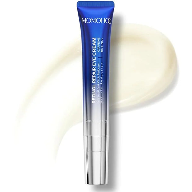 MOMOHOO Retinol Caffeine Under Eye Cream – Anti-Aging Eye Cream with Soluble Collagen for Puffiness, Wrinkles, and Under-E...