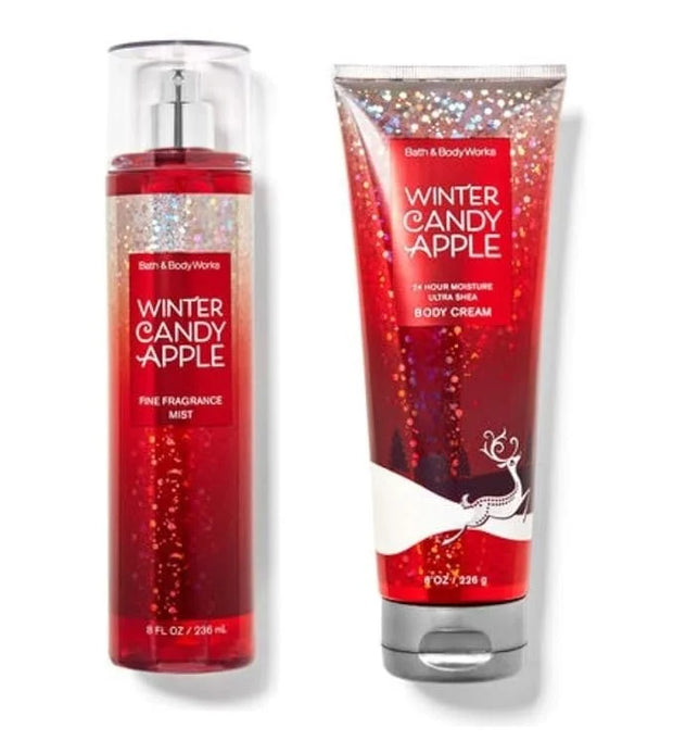 Bath & Body Works - Winter Candy Apple - Gift Set - Fine Fragrance Mist & Body Cream (Packaging Varies) - Product Image