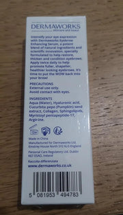 DERMAWORKS Advanced Eyebrow Growth Serum – Rapid Brow Enhancer for Fuller, Thicker & Defined Eyebrows – Castor Oil Alterna...