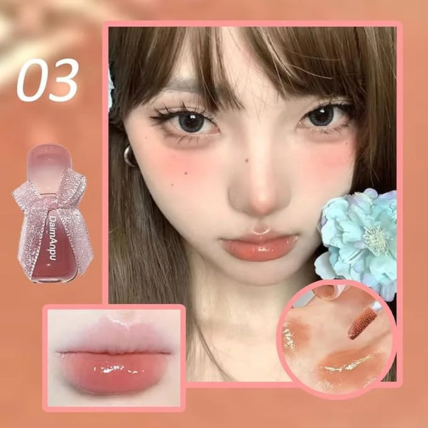 6Pcs Hydrating Jelly Lip Gloss Set,Moisturizing & Plumping Water Lip Stain Mirror Liquid Lipsticks,Waterproof Long Lasting...
