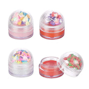 EXPRESSIONS 4pc Lip Gloss with Confetti Top – Berry Sweet Fruity Flavored Lip Gloss For Girls, Safe and Non-Toxic Confetti...