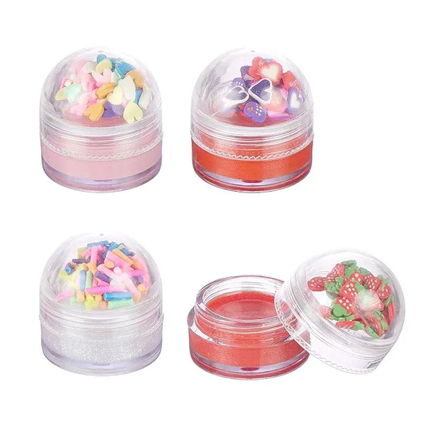 EXPRESSIONS 4pc Lip Gloss with Confetti Top – Berry Sweet Fruity Flavored Lip Gloss For Girls, Safe and Non-Toxic Confetti...