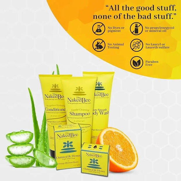 The Naked Bee Orange Blossom Honey Collection, Hand and Body Lotion 3 Piece Gift Set - Product Image