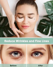 Reusable Eye Patches, Silicone Under Eye Patches with Lifting Effect to Reduce Wrinkles and Fine Lines, Pair with Metal Ey...