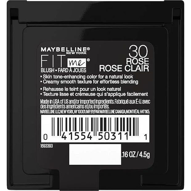 Maybelline Fit Me Powder Blush, Lightweight, Smooth, Blendable, Long-lasting All-Day Face Enhancing Makeup Color, Rose, 1 ...