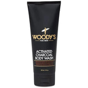 Woody's Activated Charcoal Body Wash for Men - Deep Cleansing, Exfoliating Face & Body Wash, Hydrating Formula with Walnut...