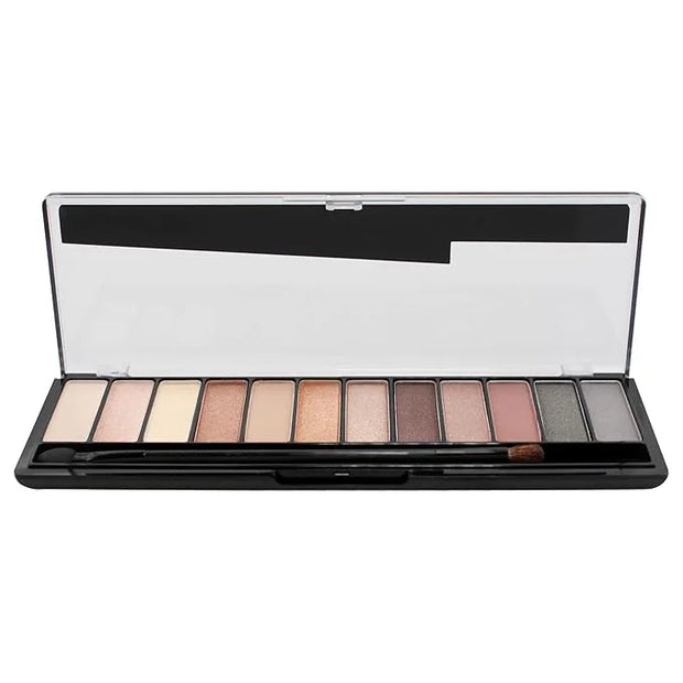 Rimmel London Magnif'Eyes Eyeshadow Palette, 12 Shades, Blendable Formula, Versatile, 001, Nude, 0.5oz - Product Image