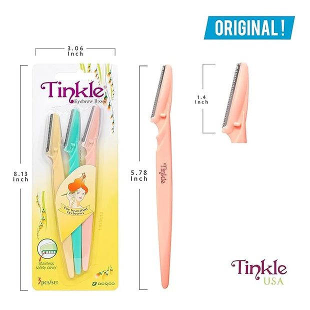 Tinkle Eyebrow Razor, 3ct per pack (3pk) - Product Image