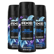 AXE Fine Fragrance Collection Premium Deodorant Body Spray for Men Blue Lavender 3 Count with 72H Odor Protection and Fres...