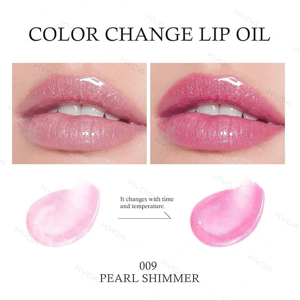 KYDA Hydrating Lip Glow Oil, Color Changing Tint, Moisturizing Lip Oil, Glossy Transparent Plumping Lip Gloss, Tinted Lip ...