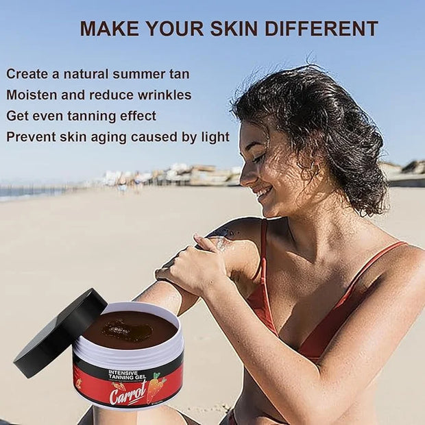 Carotene Tanning Gel, Haute Beauty Shine Brown Tanning Gel - Get a Radiant Glow with this Carrot Tanning Gel, Intensive Ca...