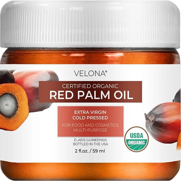 velona USDA Certified Organic Red Palm Oil 2 Fl Oz | Food and Cosmetic Grade | in jar | Extra Virgin, Cold Pressed | Skin,...