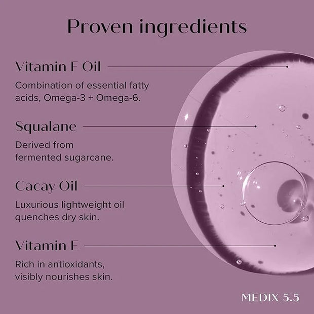 MEDIX Body & Face Moisturizer 20% Vitamin F Oil Hydrating Body Booster & Face Serum | Concentrated Vitamin F + Vitamin E O...