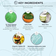 Peptides Serum for Face - Collagen Booster - Anti-Aging - Tighten Lift Hydrate & Plump All Skin Types, Reduce Fine Line & ...