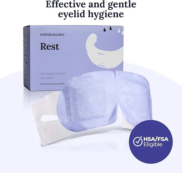 Rest: Self Heating Warm Compress for Dry Eyes | Heated Eye Mask for Fast Relief | No Microwave or Washcloth Needed | Trave...