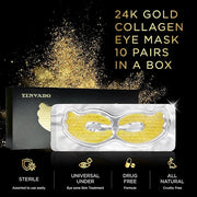 Eye Patches for Puffy Eyes - Under Eye Mask Dark Circles and Puffiness- Gold under Eye Patches, Collagen Eye Pads, Eye Bag...