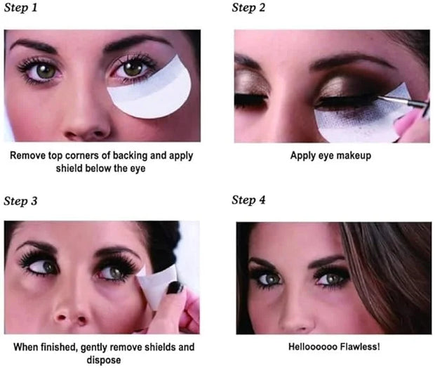 50 Pcs Under Eye Pads Under Eye Patches Lint Lash Extension Eye Patches Eyeshadow Lips Makeup Shields Professional Eyeshad...