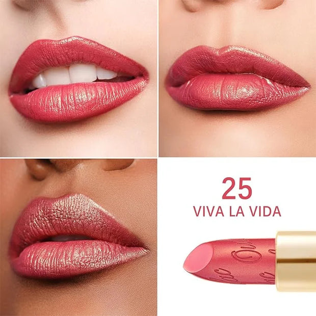 Oulac Glitter Lipstick for Women with Metallic 3D Shine Lightweight Hydrating Formula, High Impact Lip Color, Vegan Beauty...