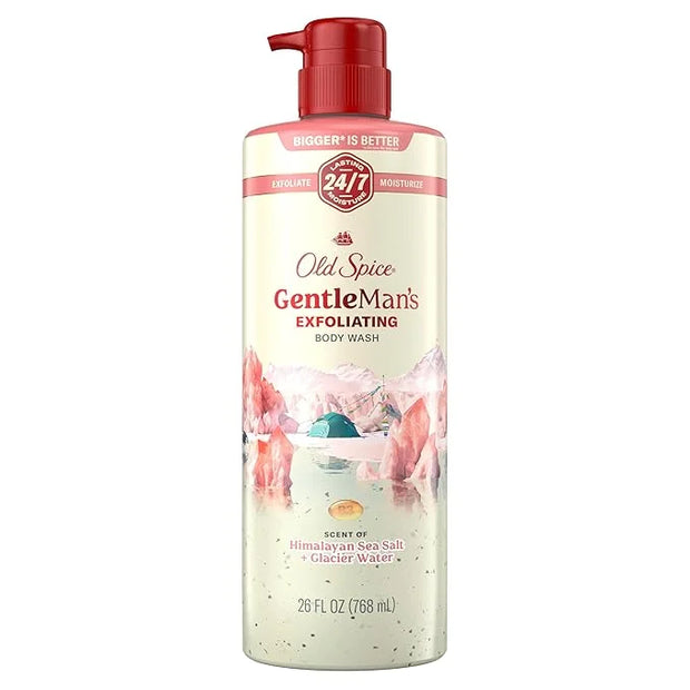 Old Spice GentleMan's Exfoliating & Moisturizing Body Wash for Men, 24/7 Shower Fresh with Long Lasting Scent, Renewing Vi...