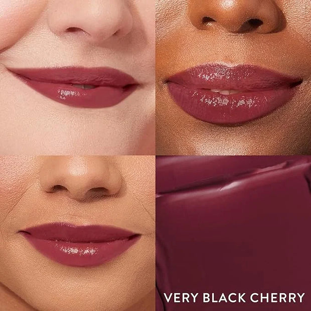 LAURA GELLER NEW YORK Jelly Balm Moisturizing Tinted Lip Color - Very Black Cherry - Hydrating Vitamin E - Semi-Shine Fini...